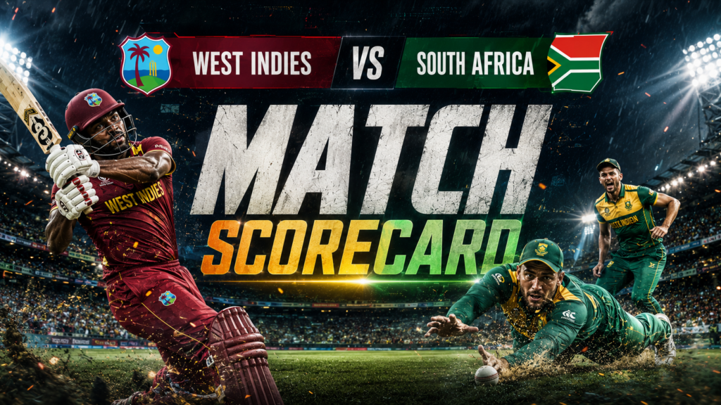 West Indies Cricket Team Vs South Africa National Cricket Team Match Scorecard