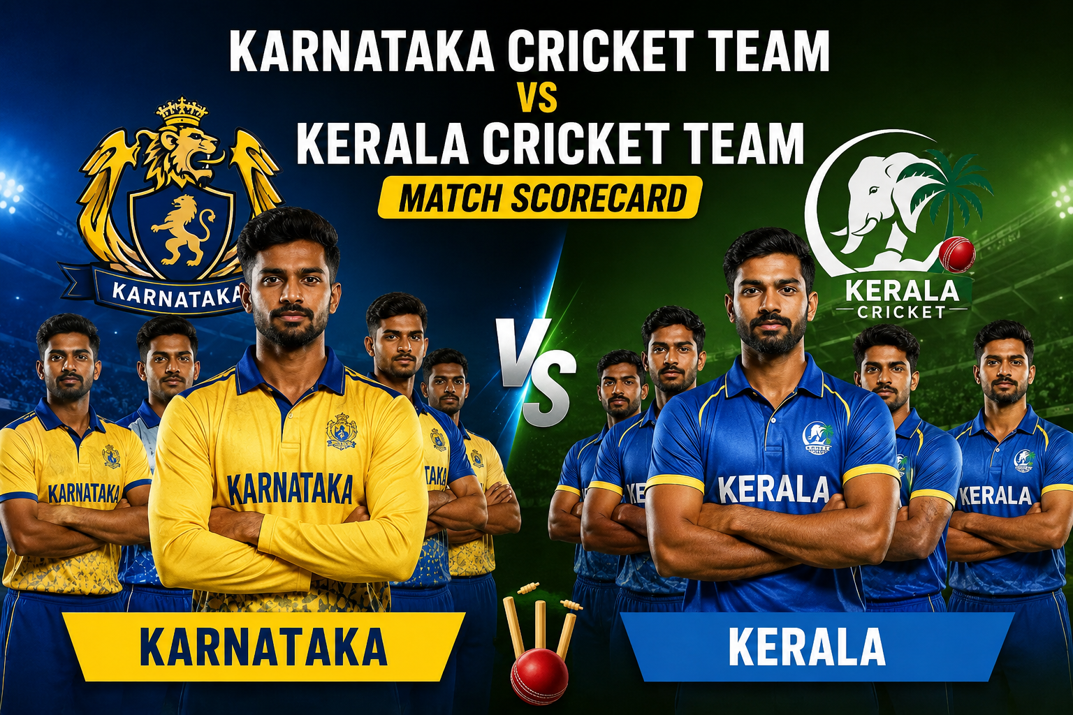 Karnataka Cricket Team Vs Kerala Cricket Team Match Scorecard