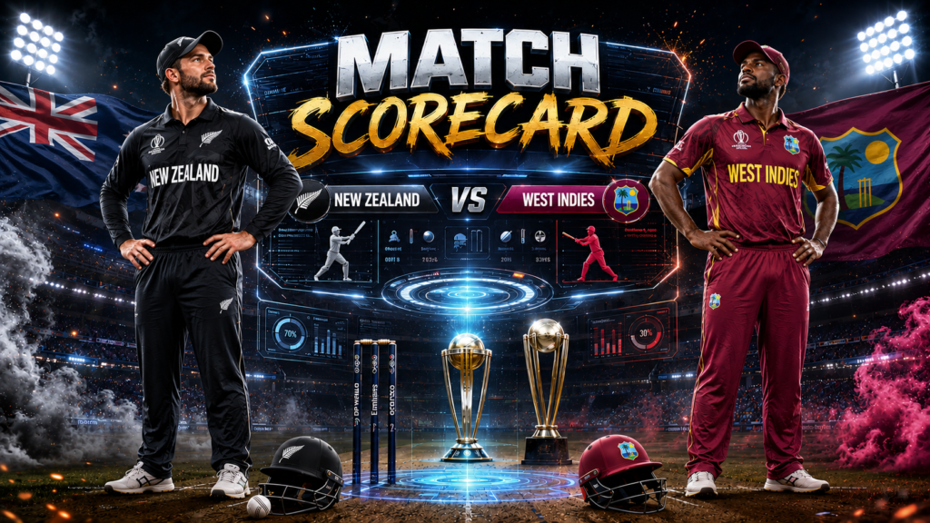 New Zealand National Cricket Team Vs West Indies Cricket Team Match Scorecard